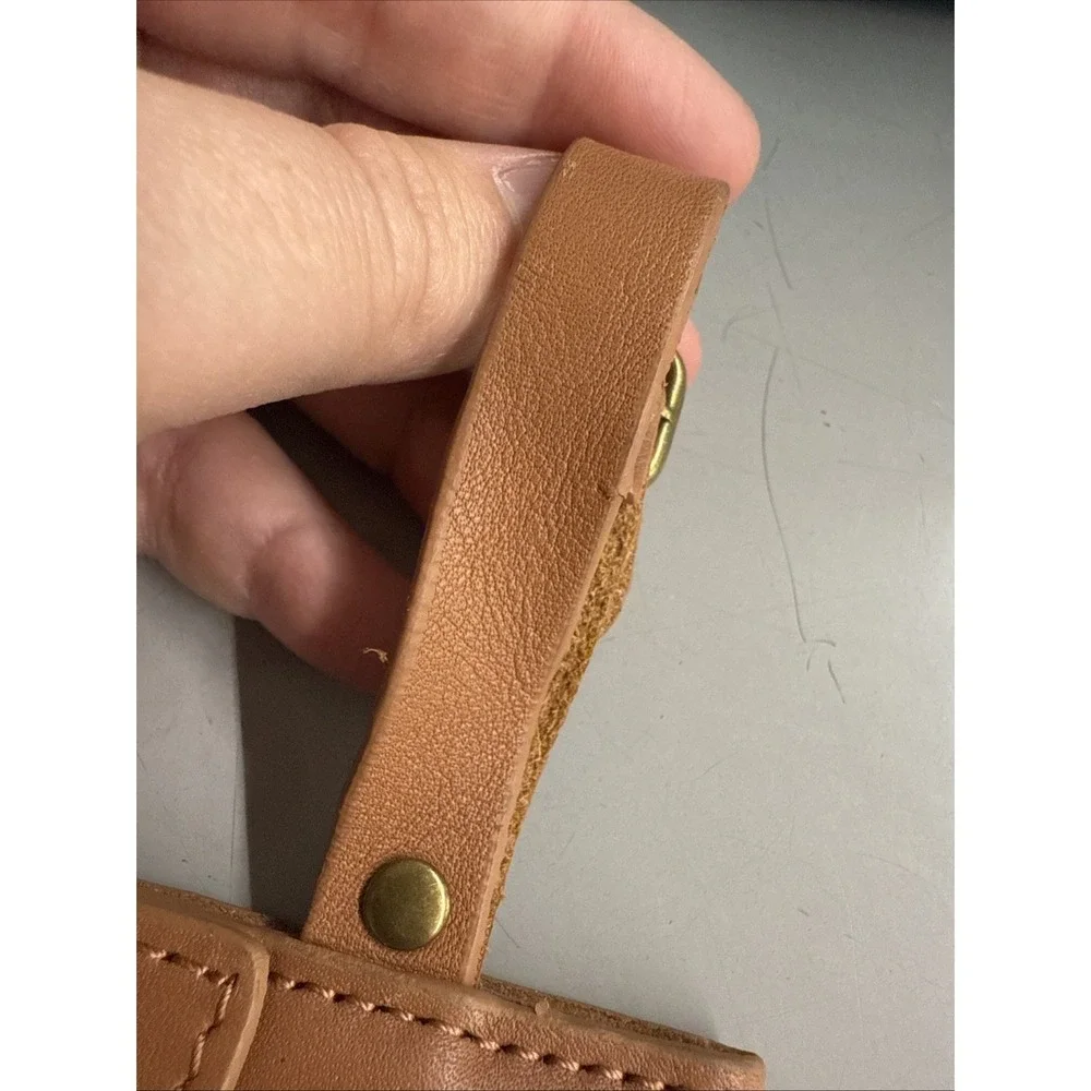 Vintage Hartmann Leather Luggage Tag Snaps Folding Address card holder